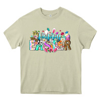 Mossy Happy Easter Bunny Heavy Core Tee - CowhideDigitalArt