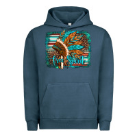 Pigment Midnight Navy free spirit native american indian headdress Urban Hoodie - Artiststas