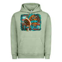 Pigment Oil Green free spirit native american indian headdress Urban Hoodie - Artiststas