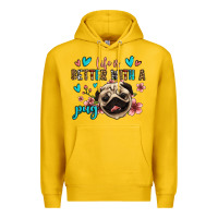 Lemon life is better with a pug Premium Hoodie - Jasminsmagicworld