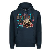 Navy life is better with a pug Premium Hoodie - Jasminsmagicworld