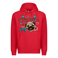 Red life is better with a pug Premium Hoodie - Jasminsmagicworld