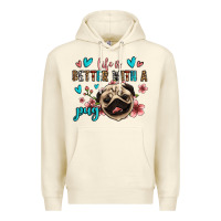 Sandshell life is better with a pug Premium Hoodie - Jasminsmagicworld