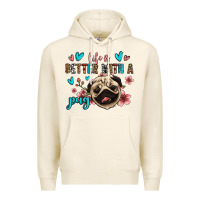 Tofu life is better with a pug Premium Hoodie - Jasminsmagicworld