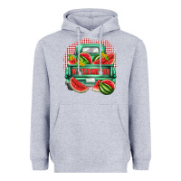 Heather Grey watermelon truck Heavyweight Hoodie - Zillion Design Studio
