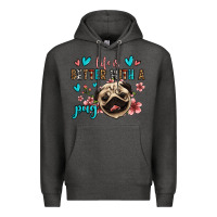 Charcoal Heather life is better with a pug Premium Hoodie - Jasminsmagicworld