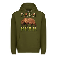 Army Green papa bear Premium Hoodie - Artiststas