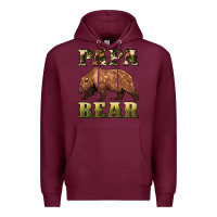Burgundy papa bear Premium Hoodie - Artiststas