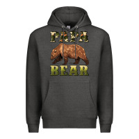 Charcoal Heather papa bear Premium Hoodie - Artiststas