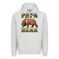 Dove Grey papa bear Premium Hoodie - Artiststas
