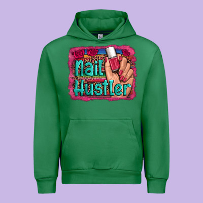 Nail Hustler Serape Leopard Background Urban Hoodie Designed By Artiststas
