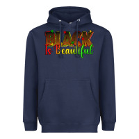 Navy black is beautiful juneteenth Heavyweight Hoodie - texasbilliewilder