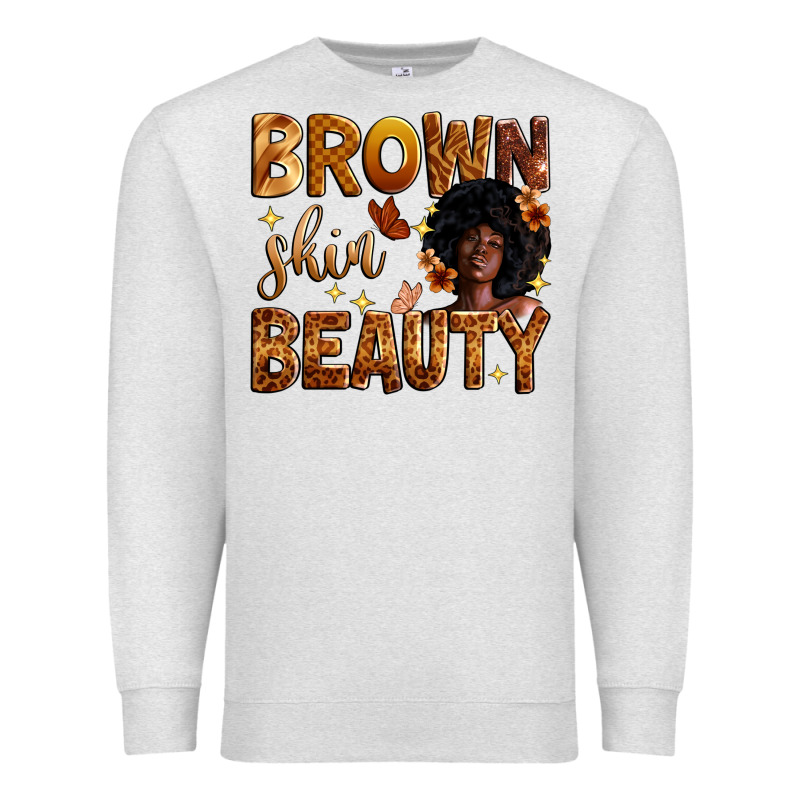 Brown Skin Beauty Premium Sweatshirt by Zillion Design Studio | Teevron
