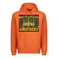 Carrot cold beer with beer bottles Premium Hoodie - AdoDesignShop