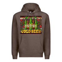 Coffee cold beer with beer bottles Premium Hoodie - AdoDesignShop