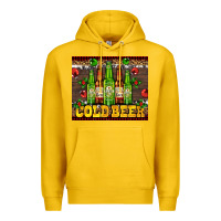 Lemon cold beer with beer bottles Premium Hoodie - AdoDesignShop