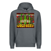 Rock cold beer with beer bottles Premium Hoodie - AdoDesignShop