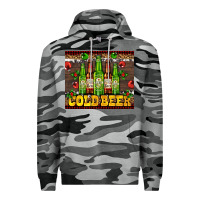 Slate Camo cold beer with beer bottles Premium Hoodie - AdoDesignShop