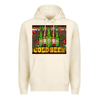 Tofu cold beer with beer bottles Premium Hoodie - AdoDesignShop