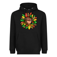 Black black history sunflower Heavyweight Hoodie - texasbilliewilder