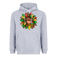 Heather Grey black history sunflower Heavyweight Hoodie - texasbilliewilder