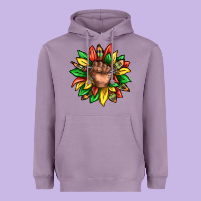 Heavyweight Hoodie black history sunflower