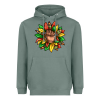 Sage black history sunflower Heavyweight Hoodie - texasbilliewilder