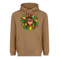 Toasted Coconut black history sunflower Heavyweight Hoodie - texasbilliewilder