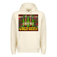 Sandshell cold beer with beer bottles Premium Hoodie - AdoDesignShop