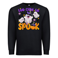 Black Too Cute To Spook Premium Sweatshirt - texasbilliewilder