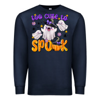 Navy Too Cute To Spook Premium Sweatshirt - texasbilliewilder