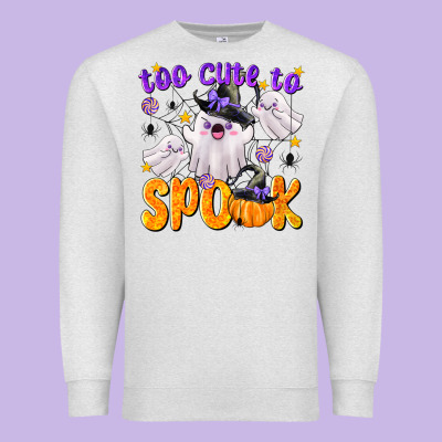Too Cute To Spook Premium Sweatshirt Designed By Texasbilliewilder