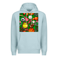 Blue Mist physical education class seamless pattern Premium Hoodie - BundleAndBundleShop