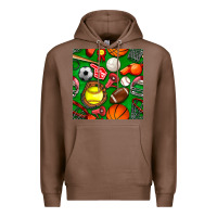 Chestnut physical education class seamless pattern Premium Hoodie - BundleAndBundleShop