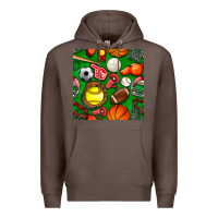 Coffee physical education class seamless pattern Premium Hoodie - BundleAndBundleShop