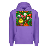 Purple physical education class seamless pattern Premium Hoodie - BundleAndBundleShop