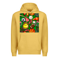 Antique Gold physical education class seamless pattern Premium Hoodie - BundleAndBundleShop