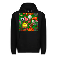 Black physical education class seamless pattern Premium Hoodie - BundleAndBundleShop