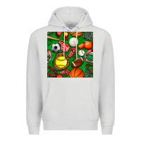 Dove Grey physical education class seamless pattern Premium Hoodie - BundleAndBundleShop
