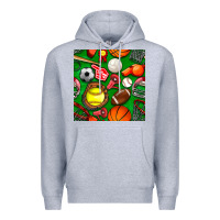 Heather Grey physical education class seamless pattern Premium Hoodie - BundleAndBundleShop