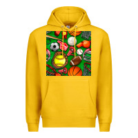 Lemon physical education class seamless pattern Premium Hoodie - BundleAndBundleShop