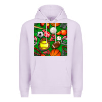 Lilac physical education class seamless pattern Premium Hoodie - BundleAndBundleShop