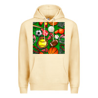 Pina Colada physical education class seamless pattern Premium Hoodie - BundleAndBundleShop
