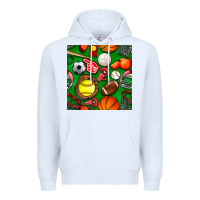 White physical education class seamless pattern Premium Hoodie - BundleAndBundleShop