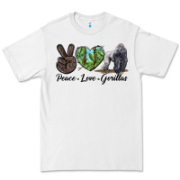 White Peace Love Gorillas Premium Tee - LillyAllenDesigns