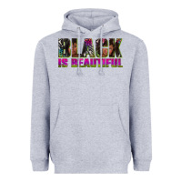 Heather Grey black is beautiful neon Heavyweight Hoodie - texasbilliewilder