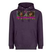 Plum black is beautiful neon Heavyweight Hoodie - texasbilliewilder