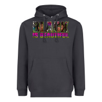 Smoke black is beautiful neon Heavyweight Hoodie - texasbilliewilder