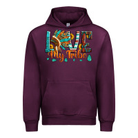 Mauve Wine love my tribe native american indian headdress Urban Hoodie - Artiststas