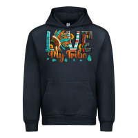 Navy love my tribe native american indian headdress Urban Hoodie - Artiststas